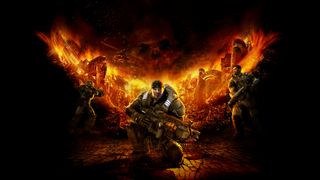 Gears of War key art featuring Marcus Fenix and his squadmates