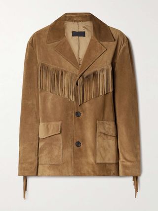 Maelle Fringed Suede Jacket