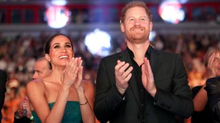 Prince Harry, Duke of Sussex, and Meghan, Duchess of Sussex attend the closing ceremony of the Invictus Games Düsseldorf 2023