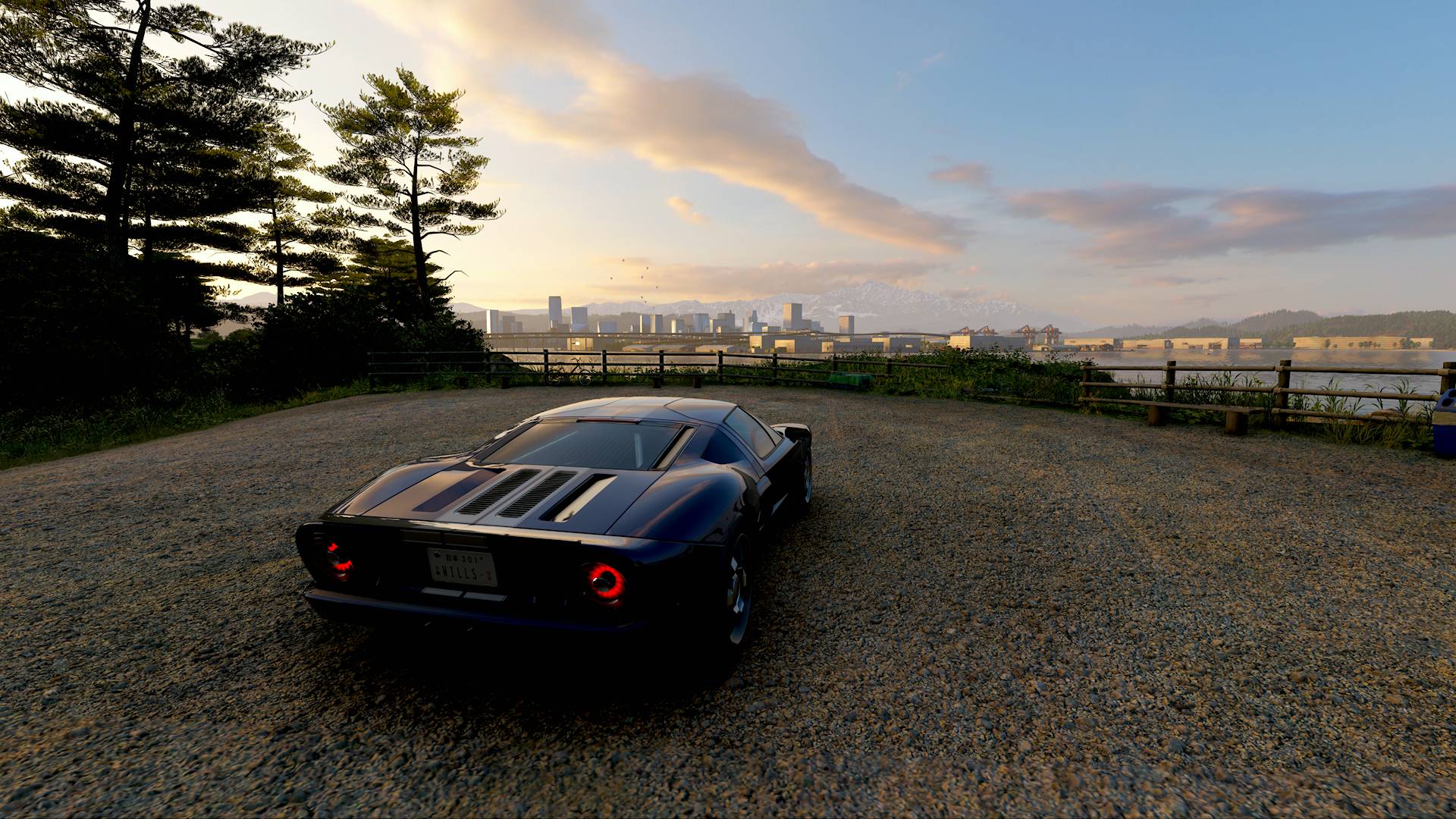 Forza Horizon 6 Ford GT Treasure Car parked at tokyo city overlook