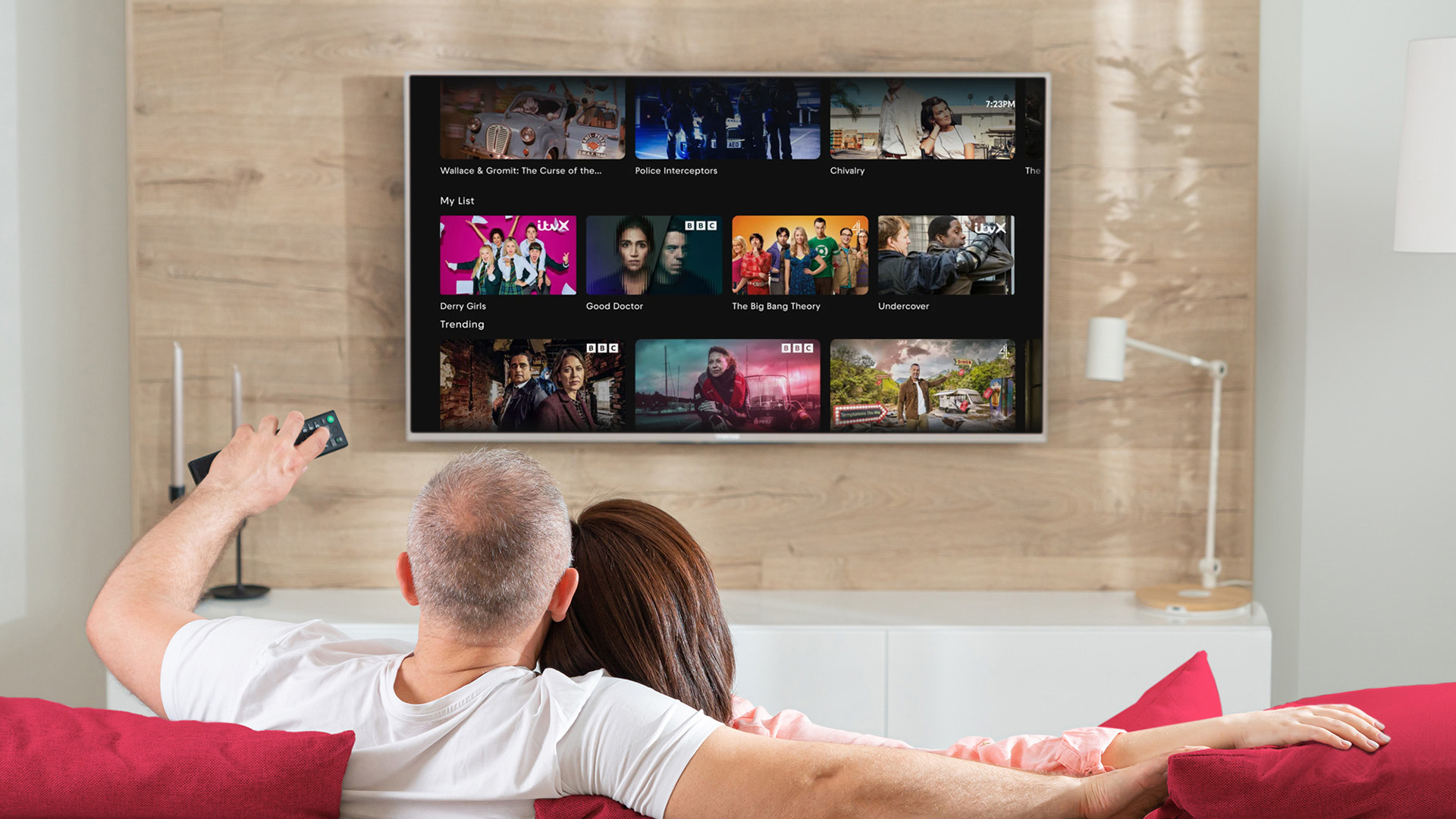 Freely running on a wall-mounted Smart TV