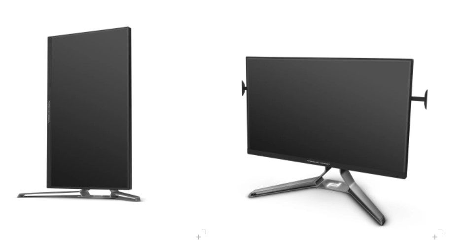Shots of Porsche Monitor in various positions.