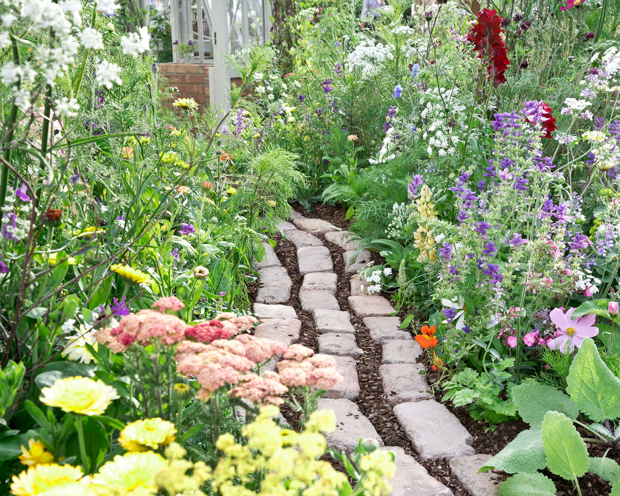 path at Alitex garden at chelsea flower show 2022