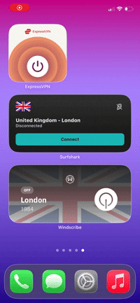 VPN widget demo