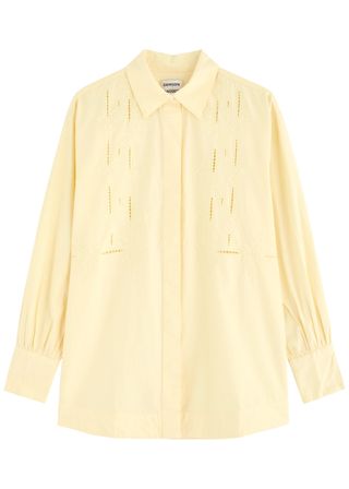 Rue Embroidered Cotton-Poplin Shirt