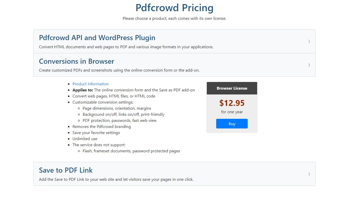 Browser Pricing