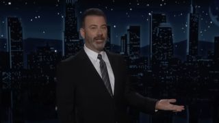 Jimmy Kimmel delivering his monologue on Jimmy Kimmel Live!