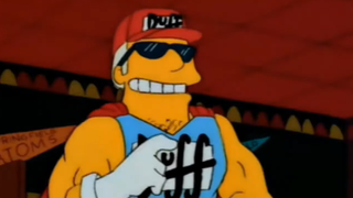 Duffman in The Simpsons.