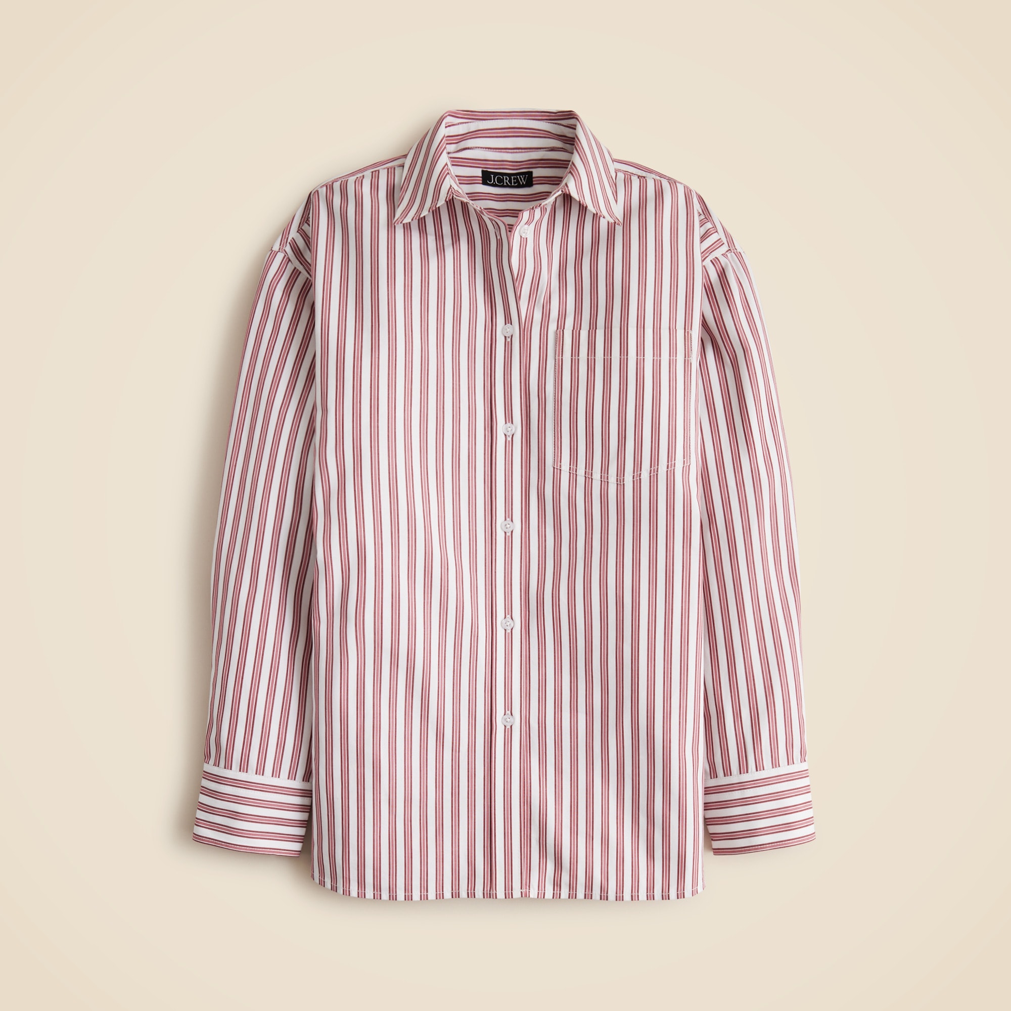 &amp;Eacute;tienne Oversized Shirt in Striped Cotton Poplin
