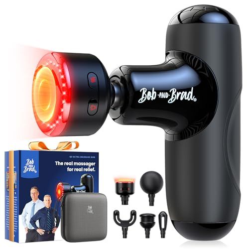 Bob and Brad Q2 Ultra Mini Massage Gun With Red Light Infrared Heating Head