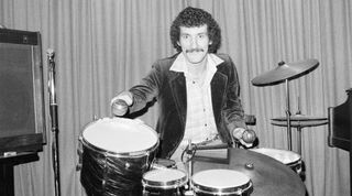Terry McDermott, Liverpool Midfielder, pictured on drums, 24th January 1980. (Photo by Monte Fresco/Daily Mirror/Mirrorpix/Getty Images)