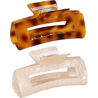 remington proluxe heated rollers - two hair claws in pearlescent and tortoiseshell pattern