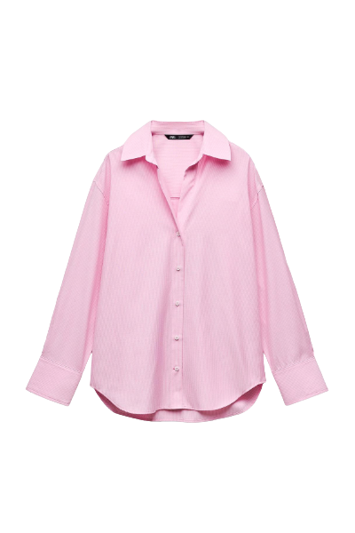 ZARA, Oxford Shirt With Cotton