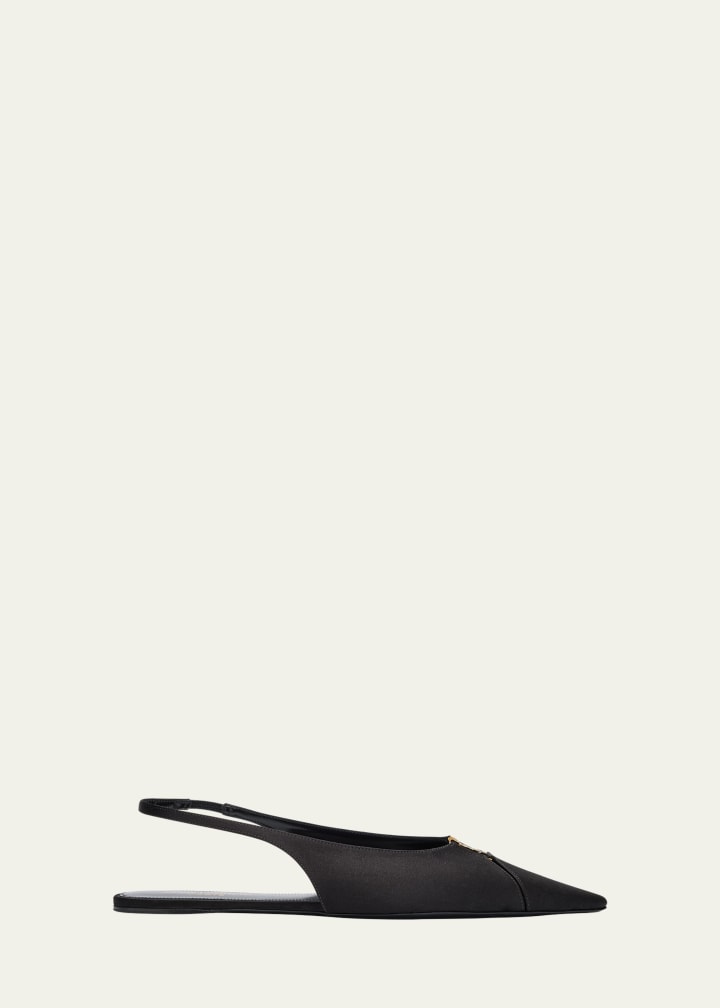 Babylone Satin Slingback Ballerina Flats