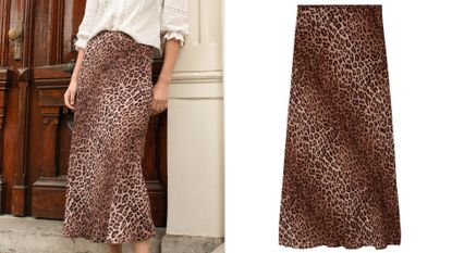 Rixo Kelly leopard print skirt 