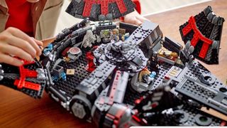 Lego dark falcon set open