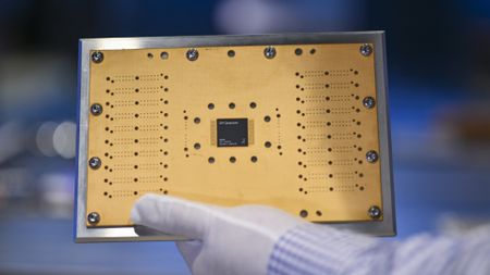 IBM PCB with a quantum processor attached.