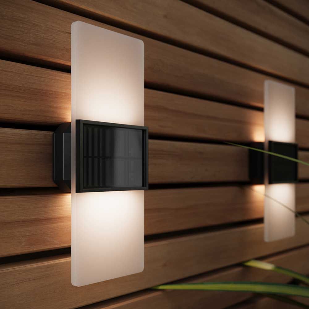 solar wall lights showing how to get the quiet luxury garden trend