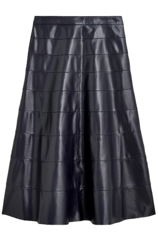 J.Crew Collection Seamed Circle Skirt in Faux Leather