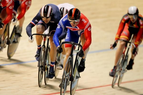 Sir Chris Hoy (GBR) on his way to Keirin victory