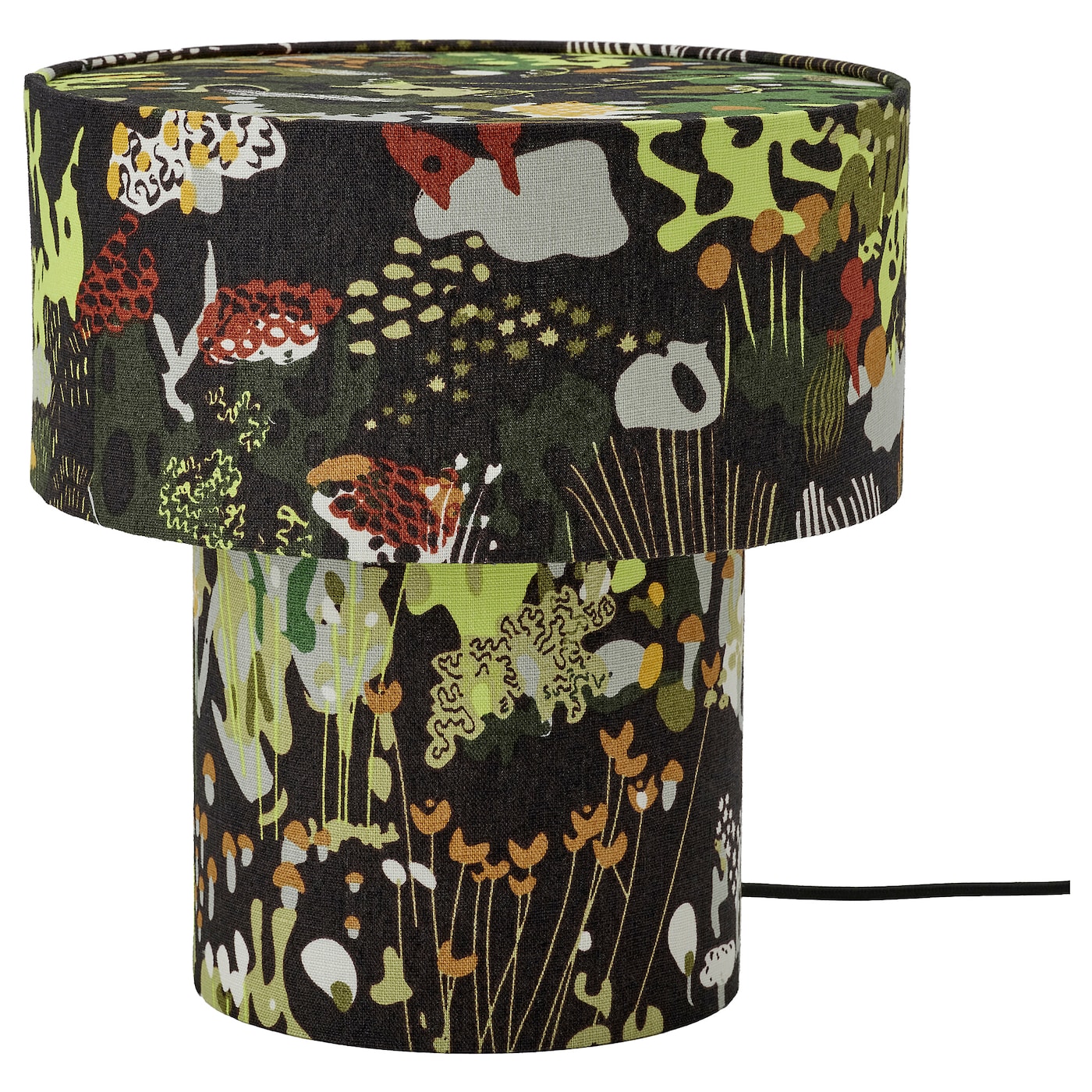 Stockholm 2025 Table Lamp - Black Multicolour/textile 35 Cm