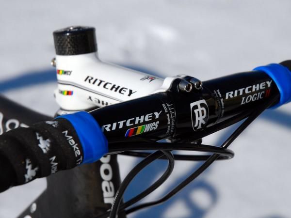 Like most pros, Charlie Wegelius (UnitedHealthcare Pro Cycling) runs an all-alloy cockpit.