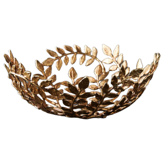 a Gilded Leaf Decorative Bowl in gold