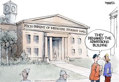 Editorial&nbsp;Cartoon&nbsp;U.S.&nbsp;College admissions scandal rich parents bribe ivy league schools