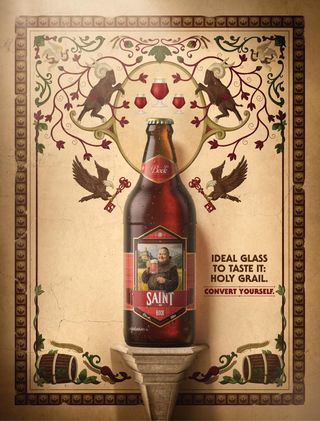 Saint Beer gets the religious seal approval in this tongue-in-cheek ad
