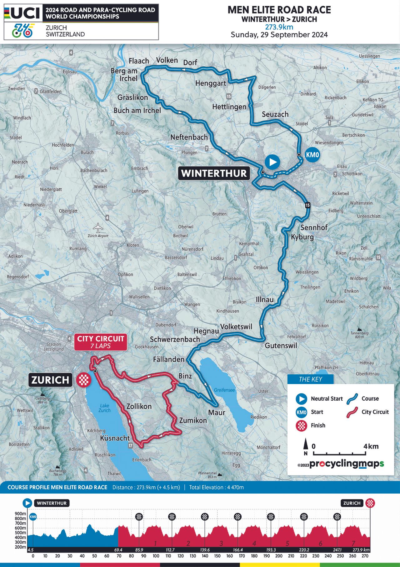 UCI Road World Championships 2024 - road race routes | Cycling Weekly