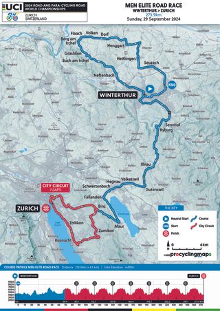 World Championships road race route