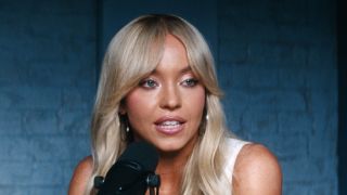 Cassie on a podcast in Euphoria