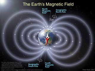 Earth's magnetic shield does provide some protection from radiation.