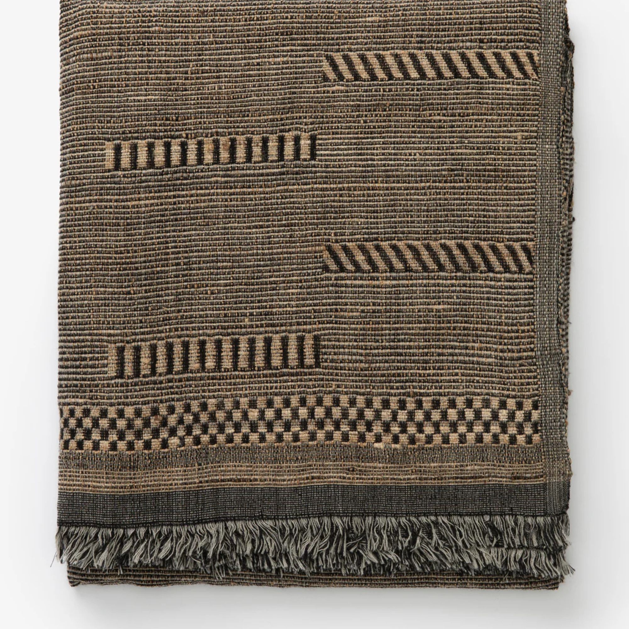 Texture striped throw blanket