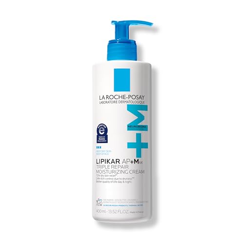 La Roche-Posay, Lipikar Ap+max Triple Repair Moisturizing Body Cream, Face and Body Lotion for Dry Skin With Shea Butter and Niacinamide, 400 Ml