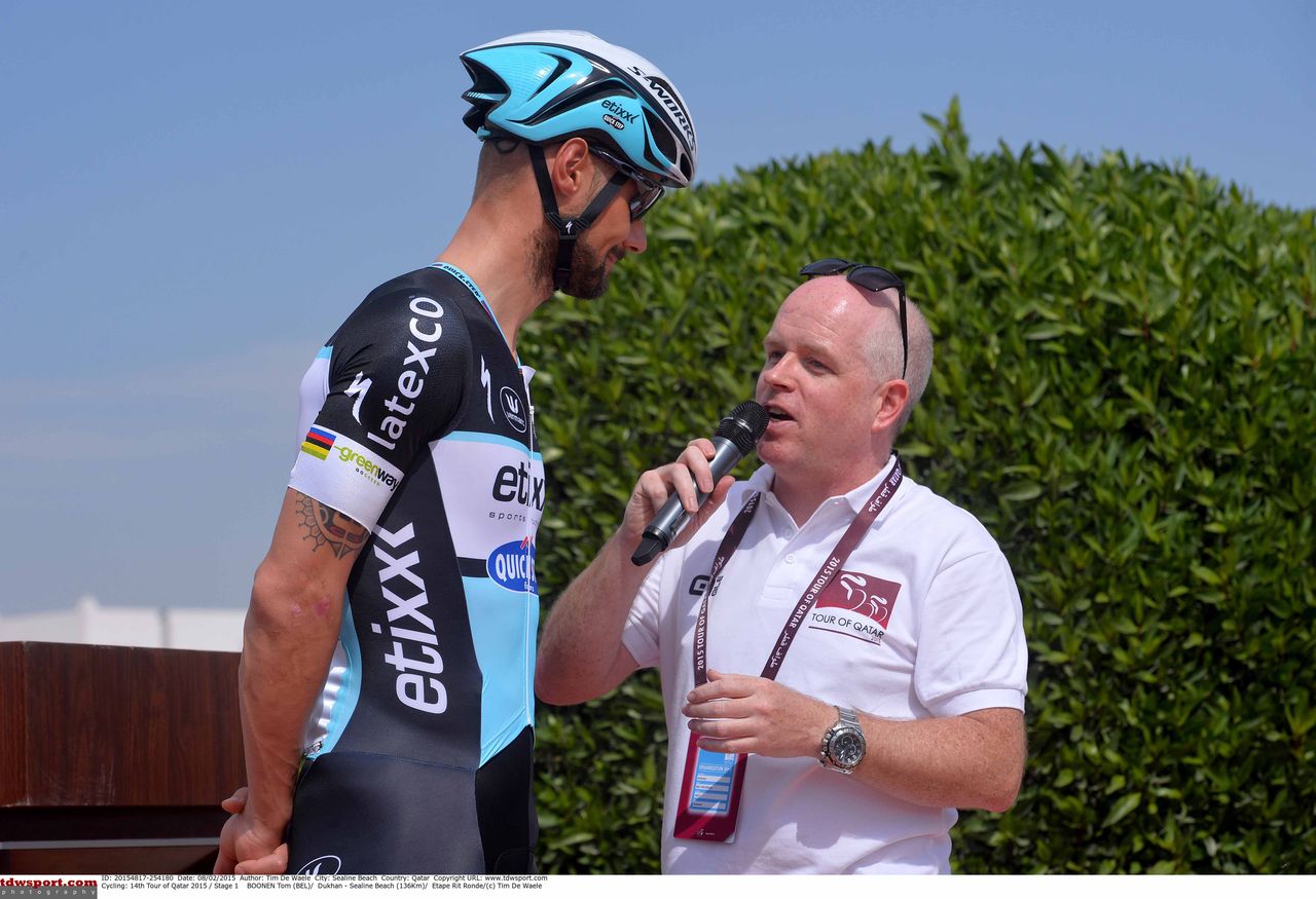 Tom Boonen before the start of stage 1.