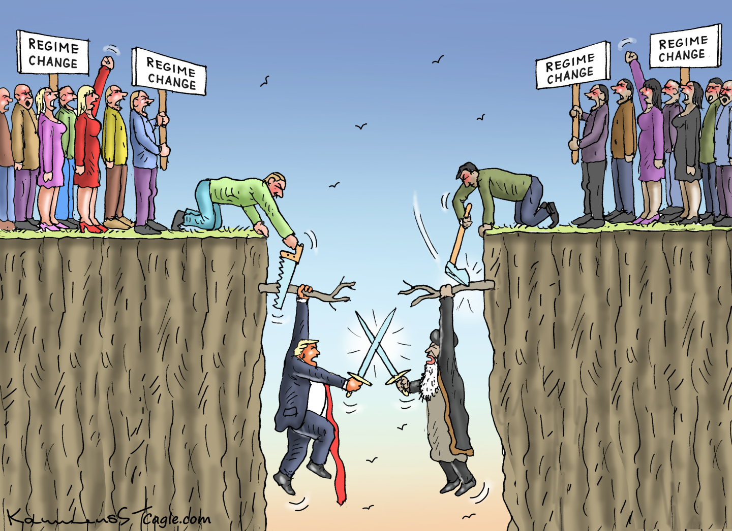 A political cartoon.