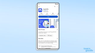 NordVPN app on Google Play Store with verified badge