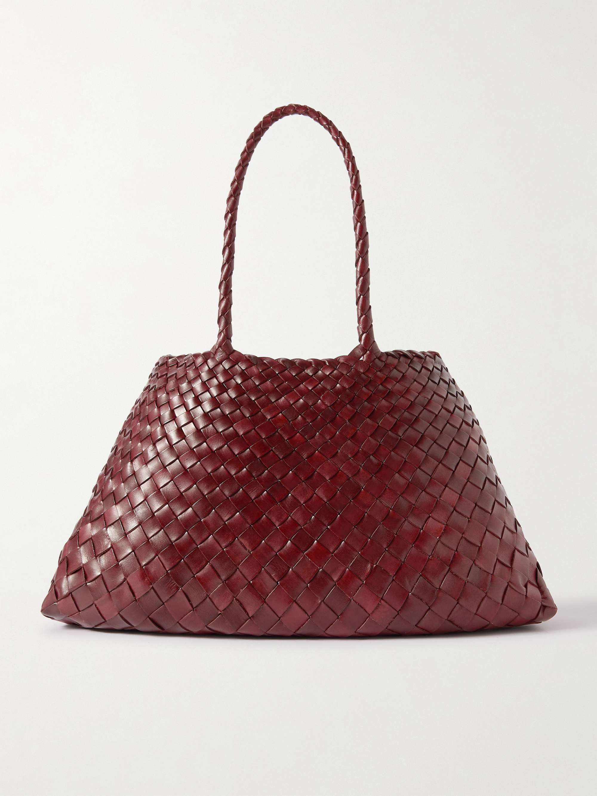 Santa Croce Big Woven Leather Tote Bag