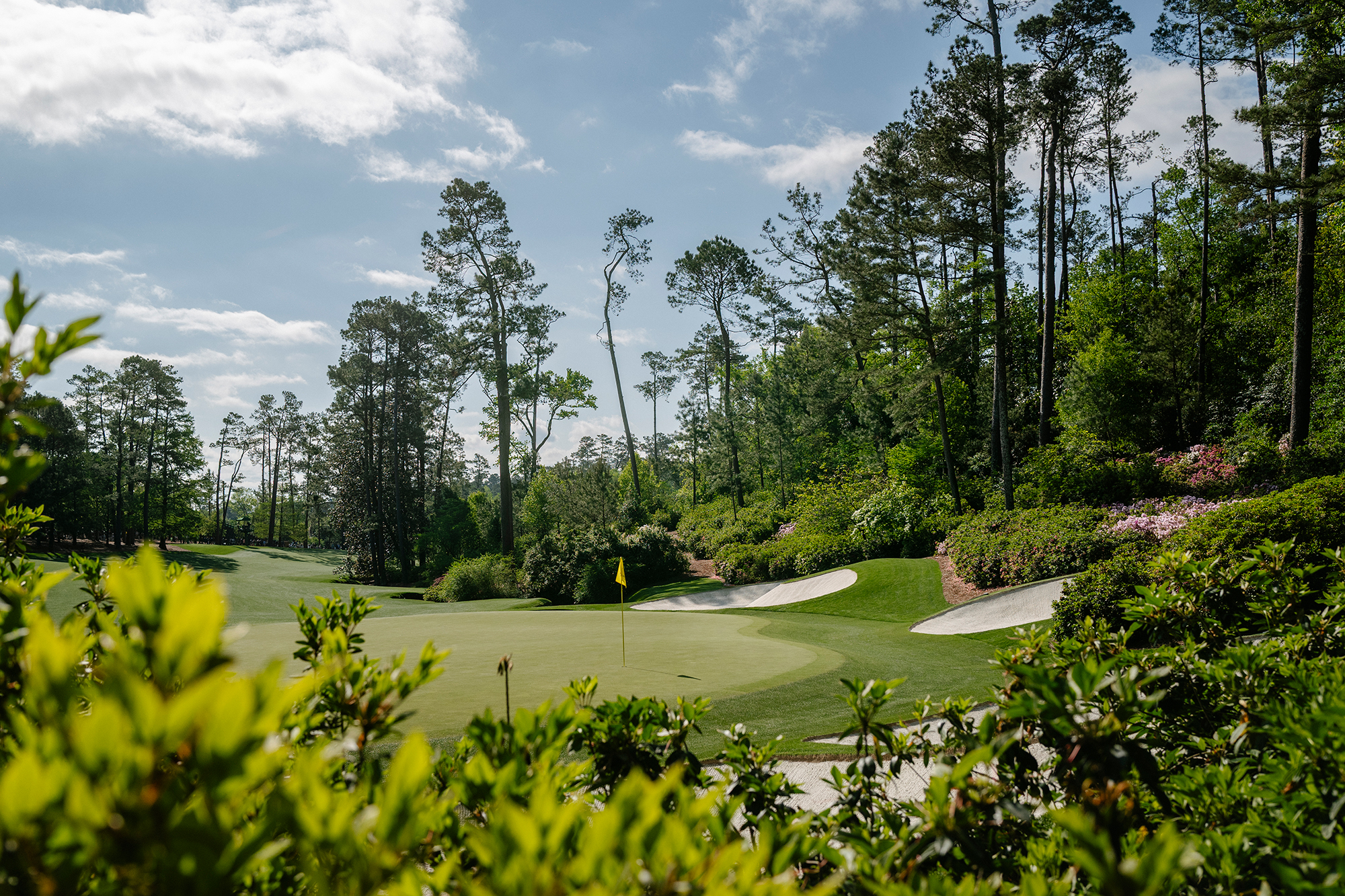 13th green at Augusta National