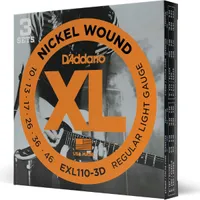 D'Addario XL Electric Guitar Strings 3-pack