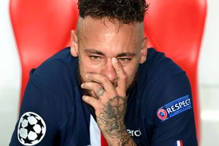 Neymar of Paris Saint-Germain looks dejected following his team's defeat in the UEFA Champions League Final match between Paris Saint-Germain and Bayern Munich at Estadio do Sport Lisboa e Benfica on August 23, 2020 in Lisbon, Portugal.