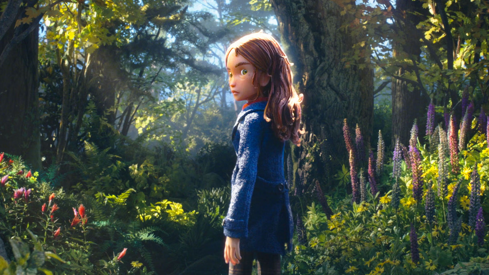 An image of the lead character of Wildwood in a forest.