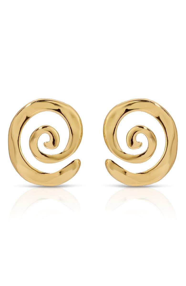 Aura Swirl Stud Earrings