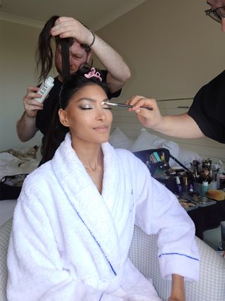 Pritika Swarup gets glam ready at the Cannes Film Festival.