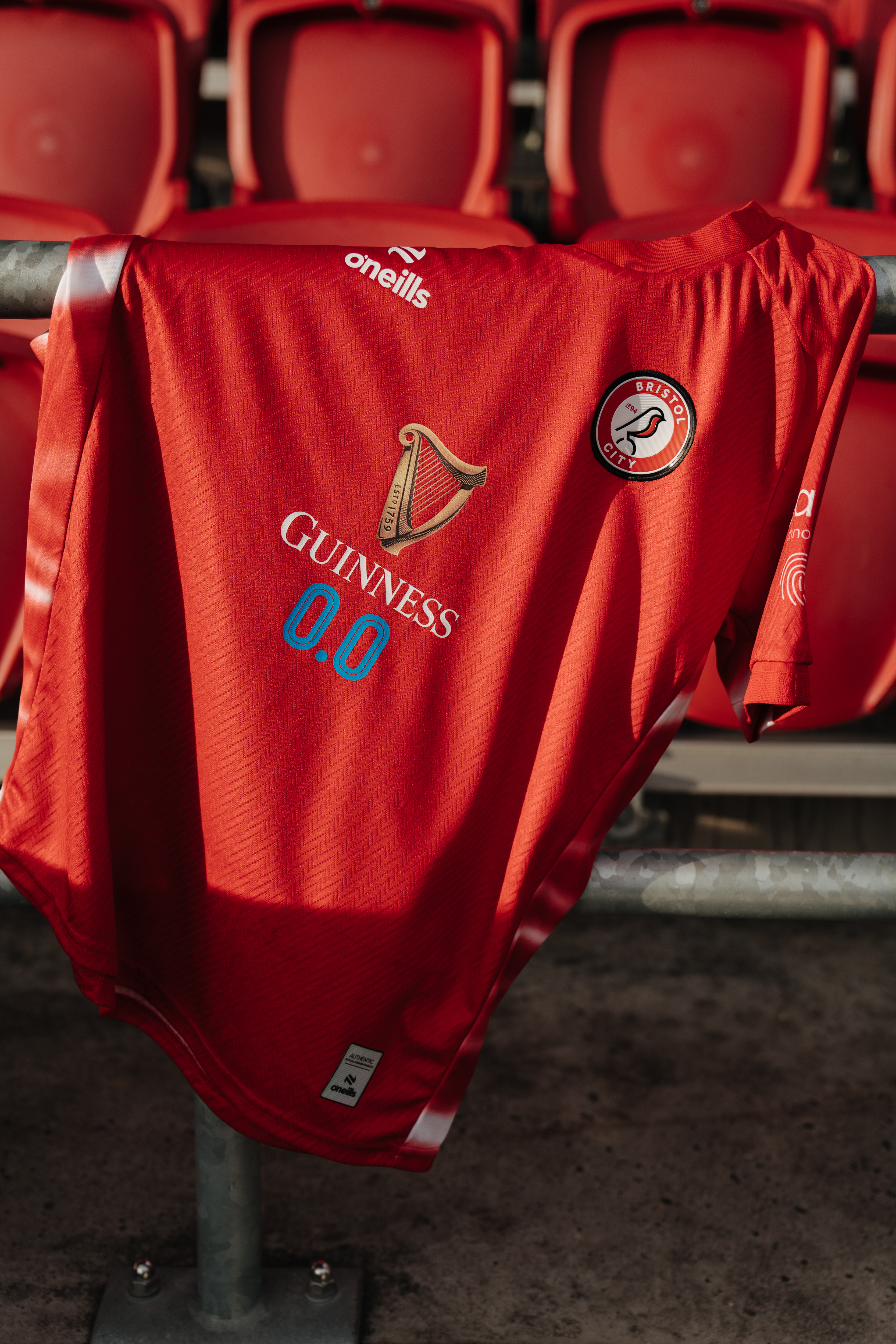 Bristol City Women's new kit, sponsored by Guinness