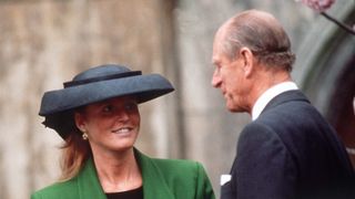 The Duke Of Edinburgh And The Duchess Of York At Easter Service At Windsor Circa 1990s