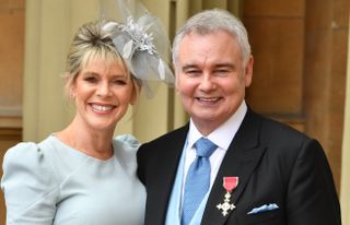 Eamonn Holmes, with his wife Ruth Langsford, as he wears his OBE