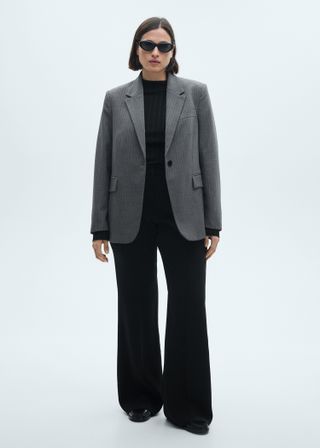 Pinstripe Suit Blazer - Women | Mango United Kingdom