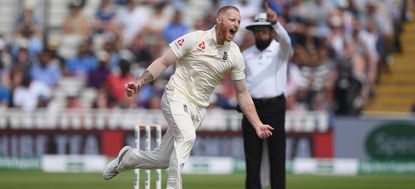 England bowler Ben Stokes celebrates after taking the wicket of India batsman Mohammed Shami during day 4 of the First Test Match between England and India at Edgbaston on August 4, 2018 in Birmingham, England. (Photo by Stu Forster/Getty Images)